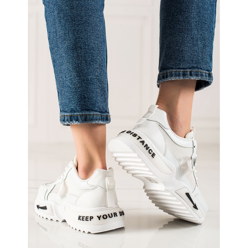 TRENDI Bílé módní tenisky bílý 1