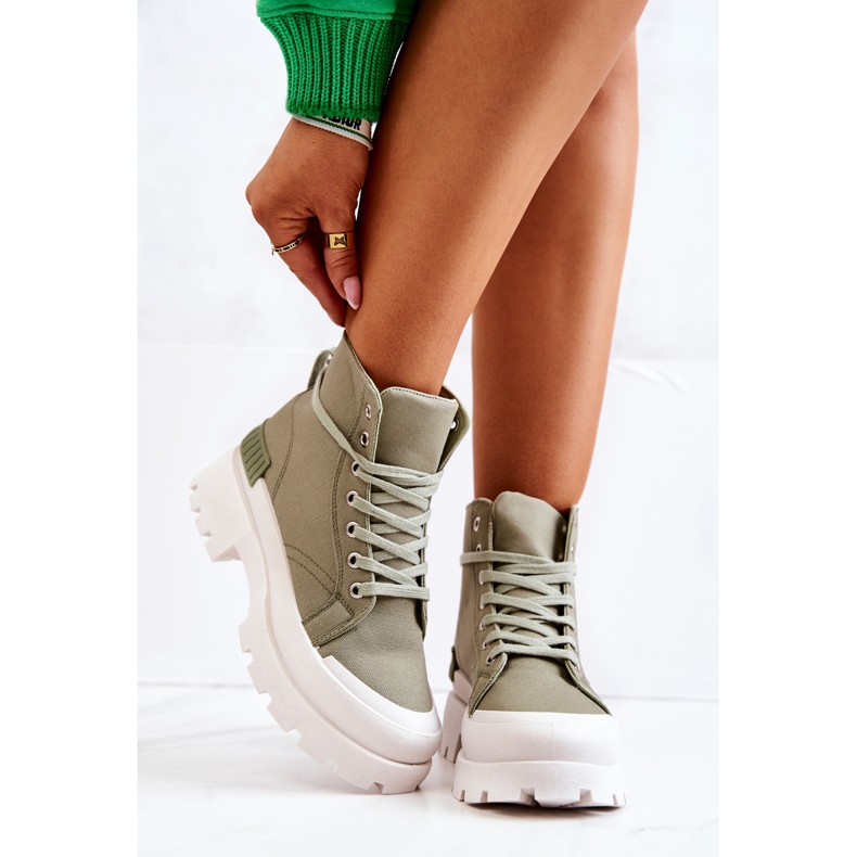 PS1 Věrné zelené vázané boty zelená 2