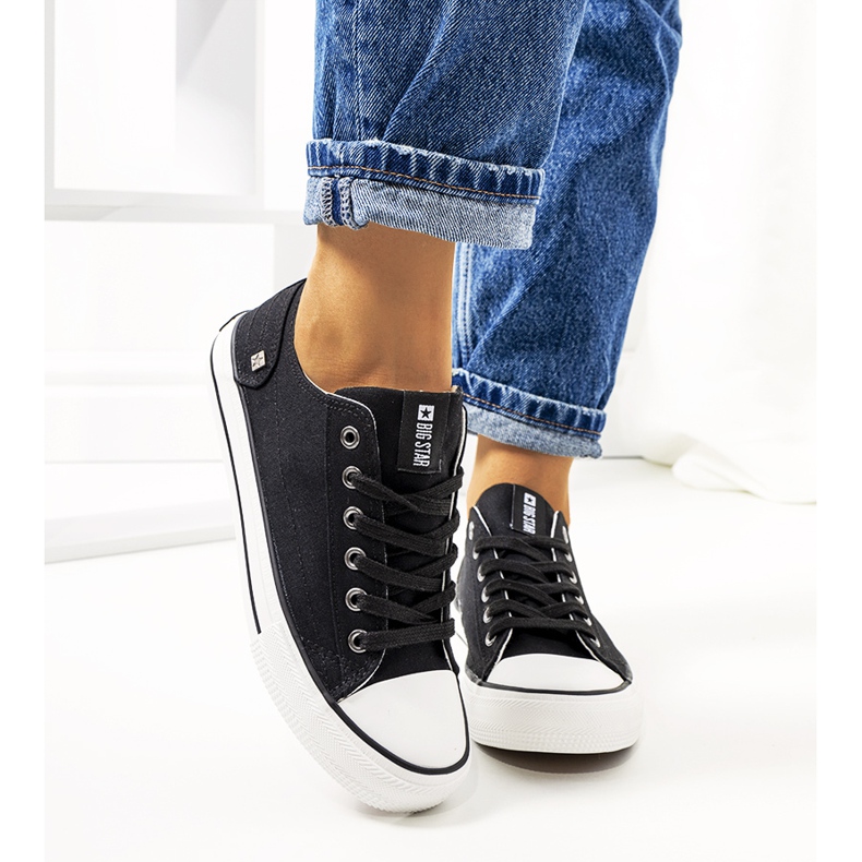 Klasické tenisky Big Star Black DD274338 bílý černý 2