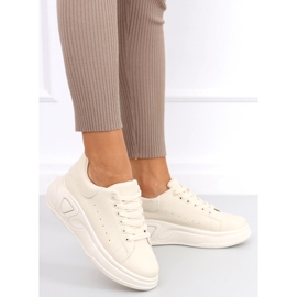 Boty s vysokou podrážkou Nebu Beige béžový 1