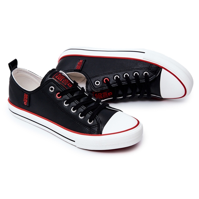 Pánské kožené tenisky Big Star JJ174068 Black černý 2