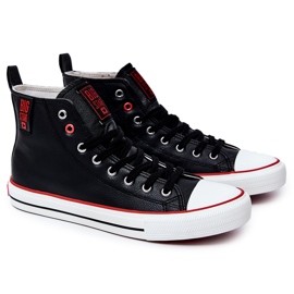 Pánské vysoké kožené tenisky Big Star JJ174070 Black černý 1