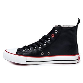 Pánské vysoké kožené tenisky Big Star JJ174070 Black černý 2
