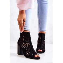 FB1 černé Prolamované Boty Na Post Bretaň černý 1