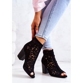 FB1 černé Prolamované Boty Na Post Bretaň černý 2