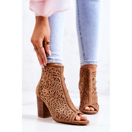 FB1 Prolamované Boty Na Post Camel Bretaň hnědý 1 FB1 Prolamované Boty Na Post Camel Bretaň hnědý 1