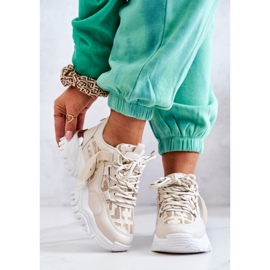 Tenisky Na Masivní Podrážce Béžové Váš Styl béžový 2