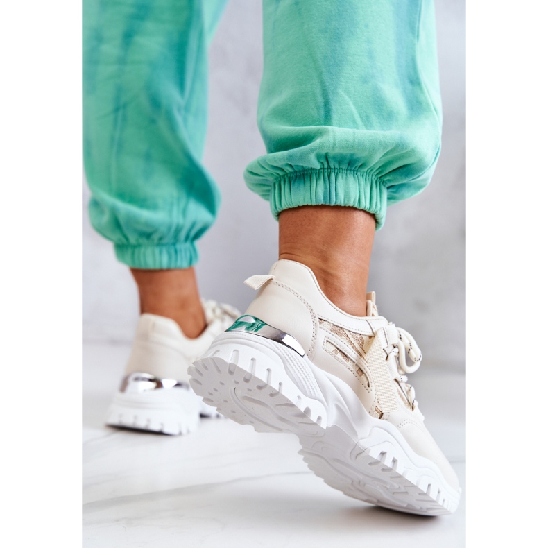 Tenisky Na Masivní Podrážce Béžové Váš Styl béžový 1