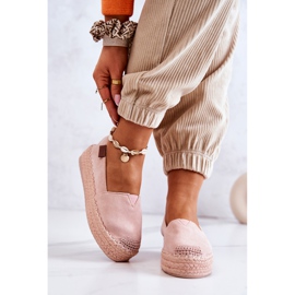 FB2 Nazouvací semišové espadrilky Pink Lesley růžový 2
