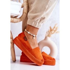 FB2 Nazouvací semišové espadrilky Lesley Orange pomerančový 1