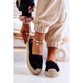 FB2 Černá Lesley Suede Slip On Espadrilky černý 1