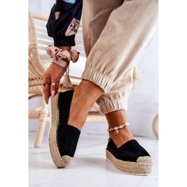 FB2 Černá Lesley Suede Slip On Espadrilky 2