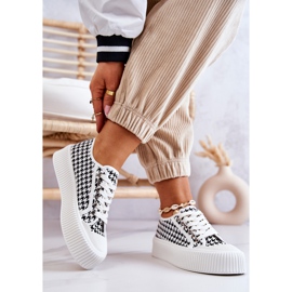 FB2 Nízké Tenisky Na Platformě Černá A Bílá Míša bílý černý 2