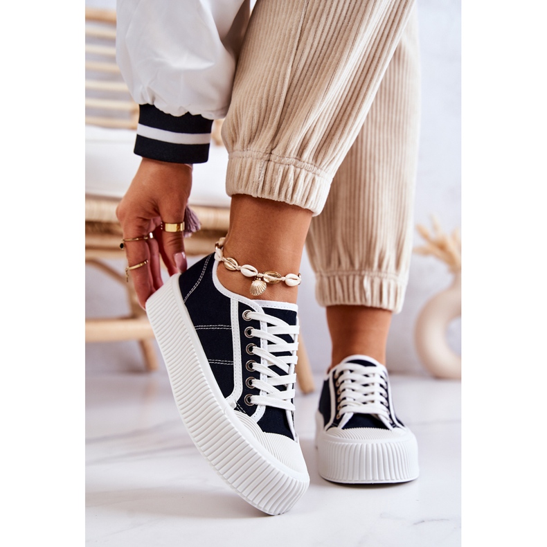 FB2 Nízké Tenisky Na Černé Platformě Mischa černý 2