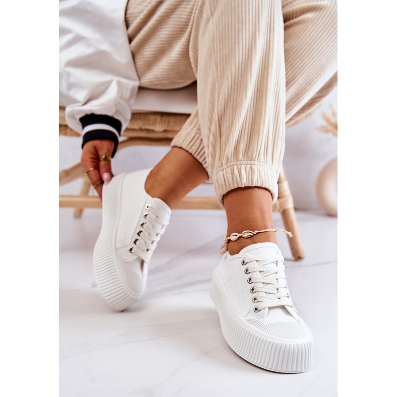 FB2 Nízké Tenisky Na Bílé Mischa Platformě bílý 2