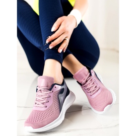 TRENDI Stylové sportovní tenisky fialová růžový 2
