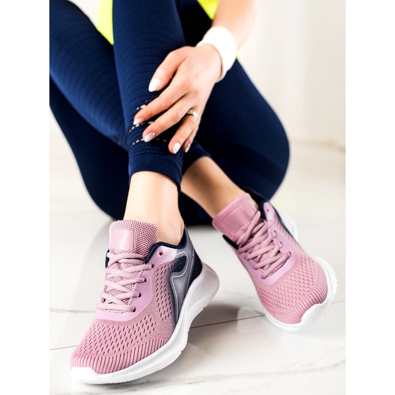 TRENDI Stylové sportovní tenisky fialová růžový 2