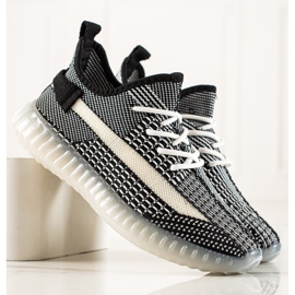 TRENDI Pohodlné pánské tenisky bílý černý 1