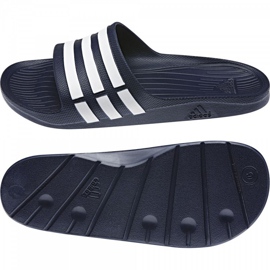 Pantofle Adidas Duramo Slide G15892 bílý námořnická modř 1
