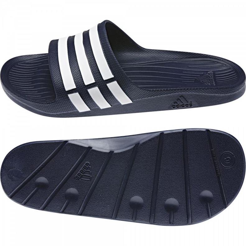 Pantofle Adidas Duramo Slide G15892 bílý námořnická modř 1