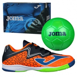 Sálová obuv Joma Super Copa In Jr SCJS.808.IN černý modrý pomerančový zelený pomerančový 1