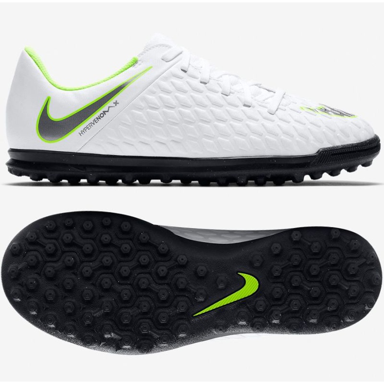 Kopačky Nike Hypervenom Phantomx 3 Club Tf Jr AJ3790-107 vícebarevný bílý 1