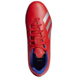 Kopačky Adidas X 18.4 Tf Jr BB9417 červený pomeranče a červené 1