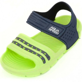 Aqua-speed sandály Noli, zelené a tmavě modré, sloupec 84 zelený zelený 2