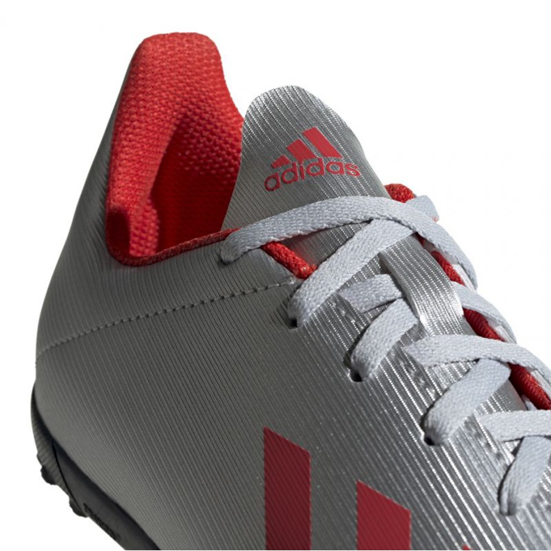 Kopačky Adidas X 19.4 Tf Jr F35348 červené stříbrný 1
