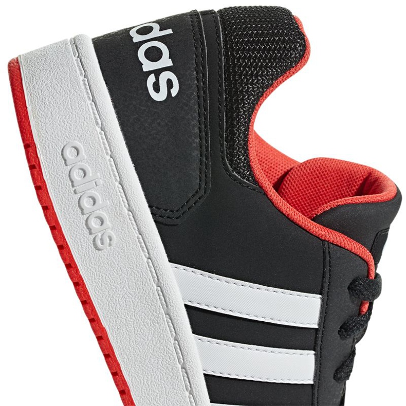 Boty adidas Hoops 2.0 Jr B76067 černá červené 1