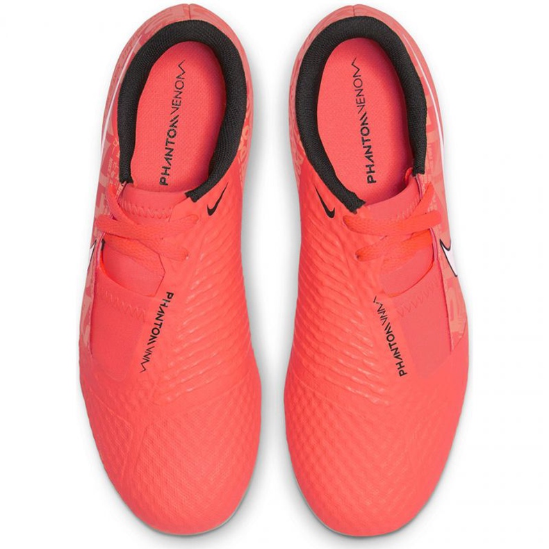 Kopačky Nike Phantom Venom Academy Fg Jr AO0362 810 pomerančový pomeranče a červené 1