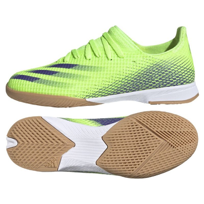 Kopačky Adidas X Ghosted.3 In Jr EG8223 zelený zelený 1