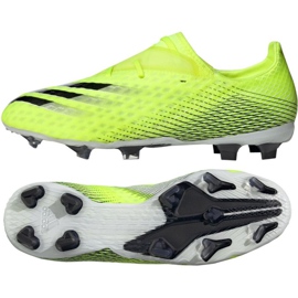 Kopačky Adidas X Ghosted.2 Fg M FW6958 bílá, žluto-zelená neonová zelený 1