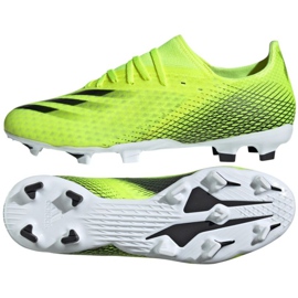 Kopačky Adidas X Ghosted.3 Fg M FW6948 bílá, žluto-zelená neonová zelený 1