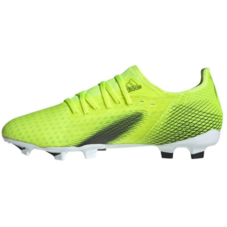 Kopačky Adidas X Ghosted.3 Fg M FW6948 bílý, žlutozelený neon zelená 2
