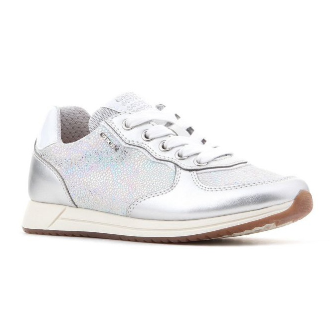 Boty Geox J Jensea GD J826FD 007NF C1355 stříbrný 1