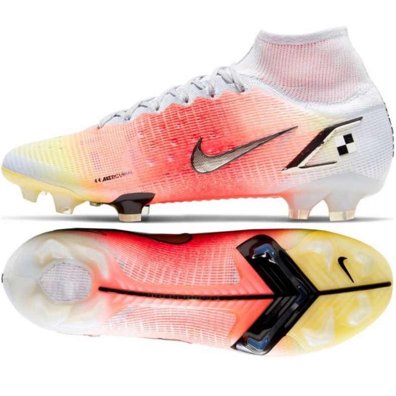Kopačky Nike Mercurial Superfly 8 Elite Mds Fg M CV0959 108 červená, bílá, oranžová pomeranče a červené 1