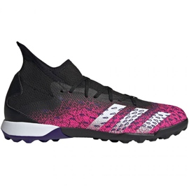 Kopačky Adidas Predator Freak.3 Tf M FW7517 bílá, černá, růžová černý 1