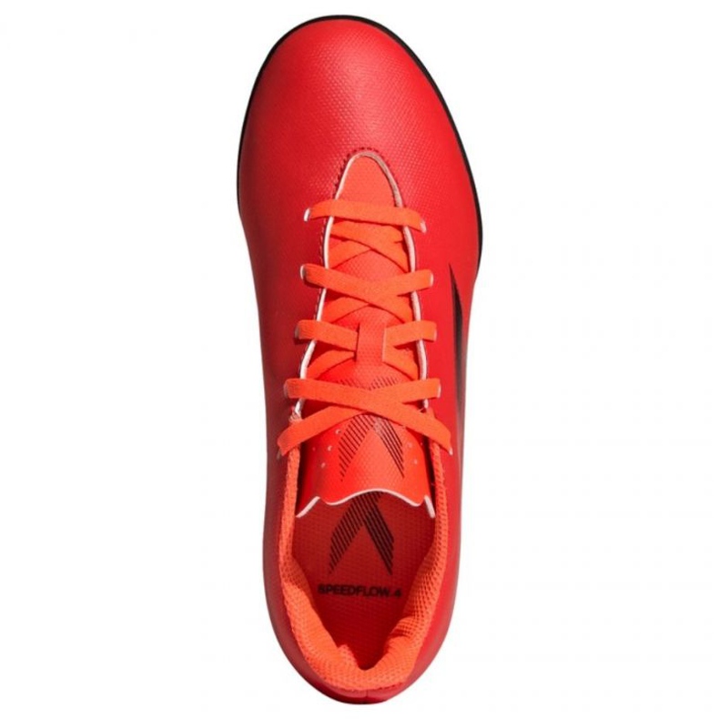 Kopačky Adidas X Speedflow.4 Tf Jr FY3327 červený pomeranče a červené 1