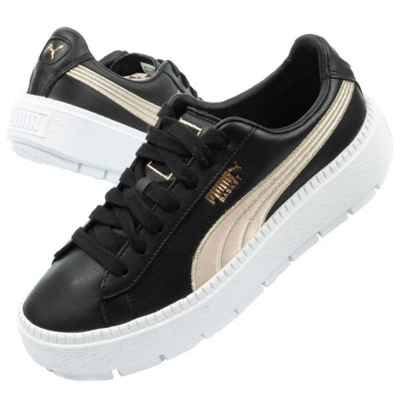 Puma Suede Platform Trace W 367728 01 černá zlatý 1