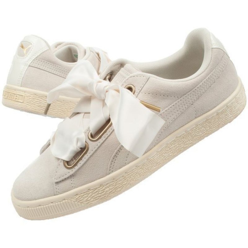 Puma Suede Heart Satin W 362714 04 béžový zlatý 1