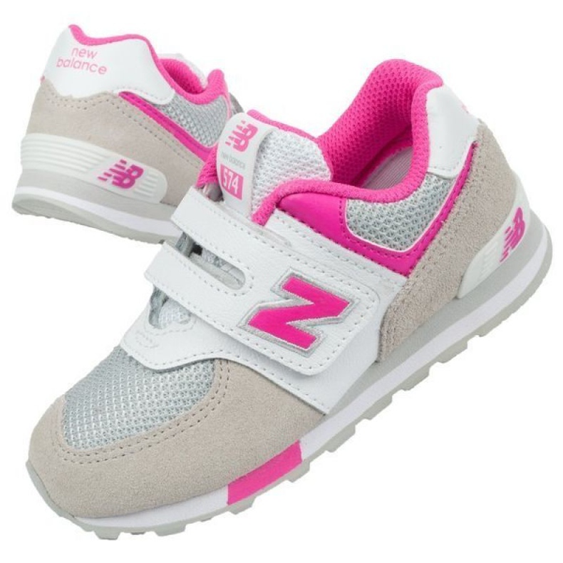 Boty New Balance Jr YV574FNG růžový šedá 1