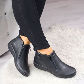 Pohodlné zateplené kožené boty W Helios 642 šedá 2