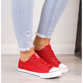 Červené boty Big Star W DD274339 bílý červený 2