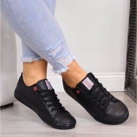 Nízké tenisky z eko kůže Cross Jeans W INT1140A černé černý 2