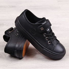 Tenisky na suchý zip Big Star Jr EE374034 černé bílý černý 1