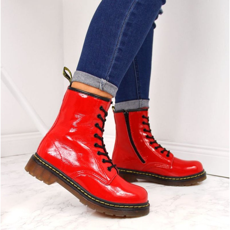 Teplé kožené boty Filippo W PAW77D červené 2