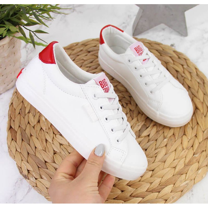 Nízké tenisky z eko kůže Big Star Jr DD374134 bílé bílý hnědý 1