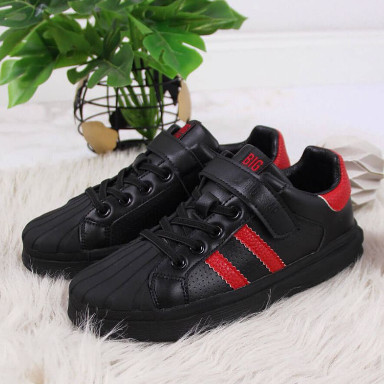 Sportovní obuv na suchý zip Big Star Jr GG374022 černá bílý černý 2