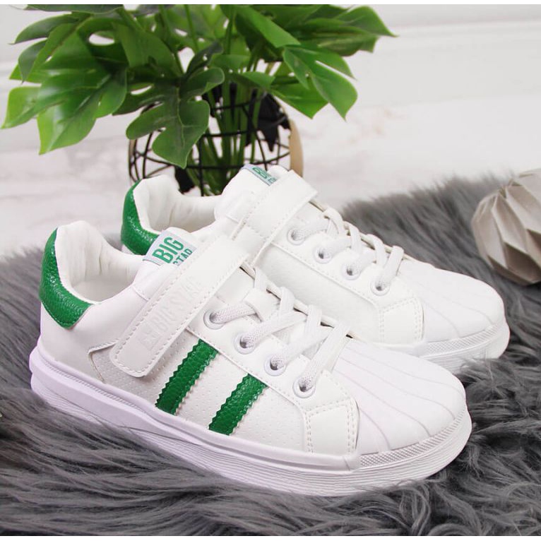 Sportovní obuv na suchý zip Big Star Jr GG374019 bílá bílý hnědý 2